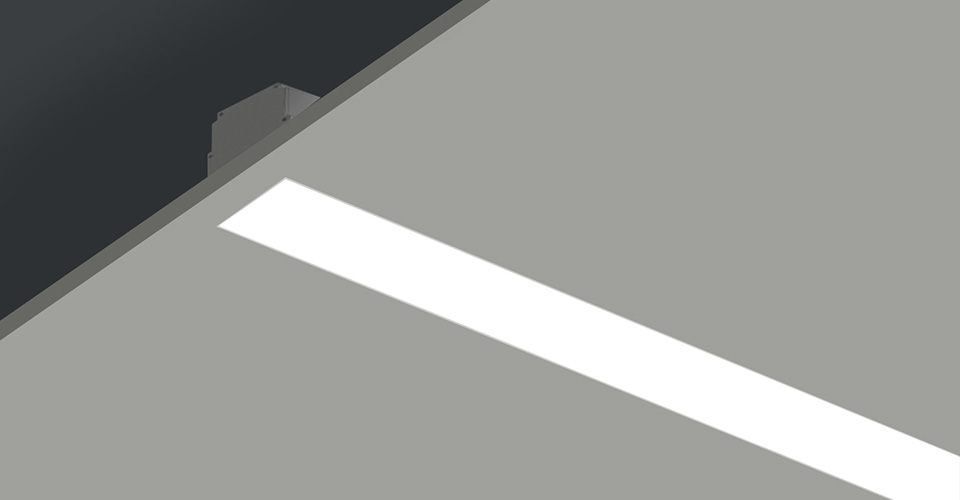 Trimless shop linear light